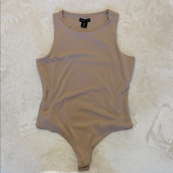 Sincerly Jules Tops - Sincerely Jules Tan Sleeveless Bodysuit L